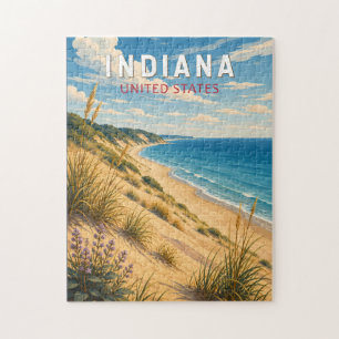 Indiana Illustration Resa Konst Vintage Pussel