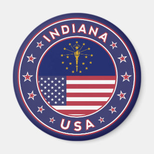 Indiana, Indiana t-shirt, Indiana-dekal Magnet
