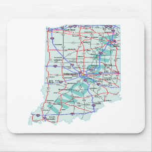 Indiana Interstate karta Mousepad Musmatta