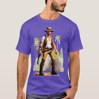 Indiana Jones Pixel Art TShirt 1 T Shirt