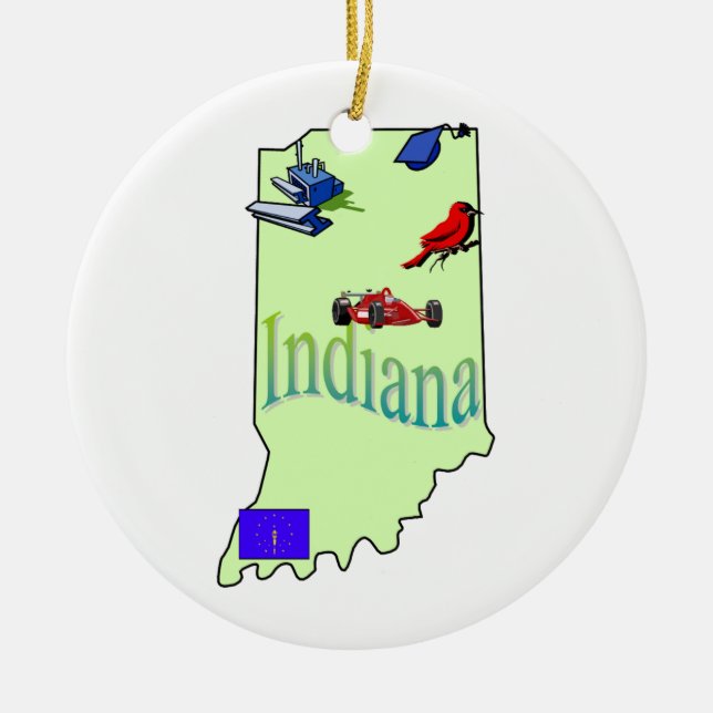 Indiana julgranprydnad julgransprydnad keramik (Framsidan)