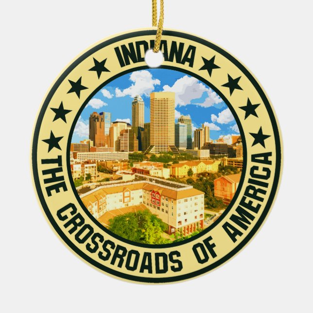 Indiana Julgransprydnad Keramik (Framsidan)