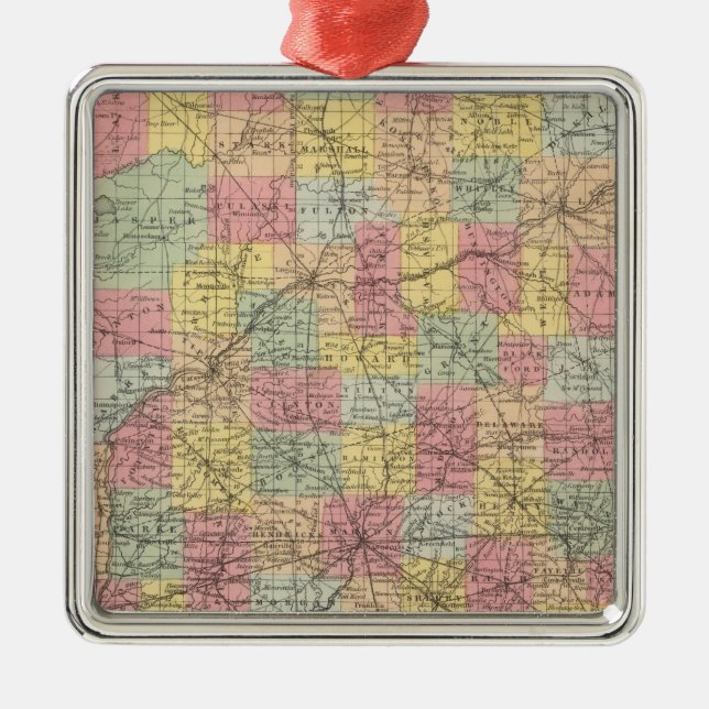 Indiana Julgransprydnad Metall (Framsidan)