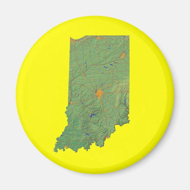 Indiana Karta Magnet (Framsidan)