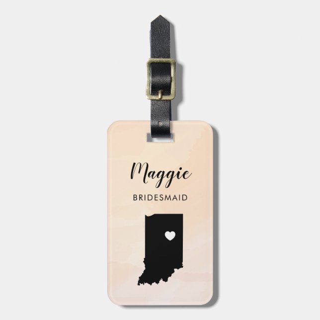 Indiana Kartong Väska Etikett, Bröllopsfest välkom Bagagebricka (Vertikal Framsida)