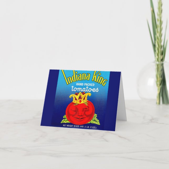 Indiana Kung tomatetikett Anteckningskort (Framsida)