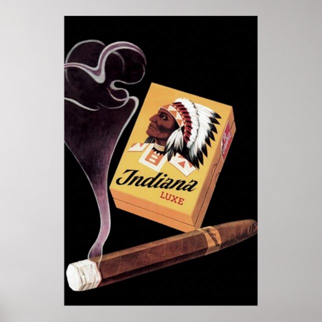 Indiana Lux Cigars Ad/Poster Poster (Framsidan)