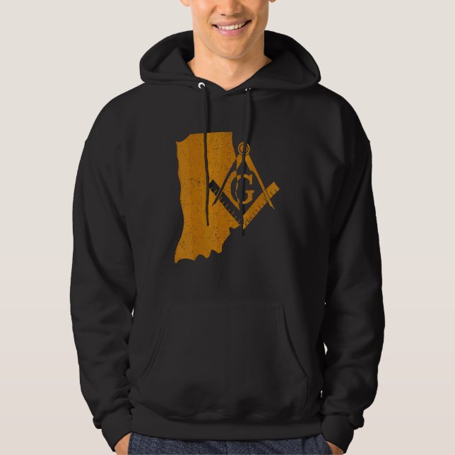 Indiana Masons Grand Lodge F&am Freemasons Far" Hoodie (Framsida)