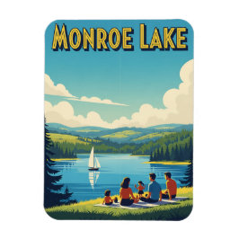 Indiana Monroe Sjö Travel Magnet