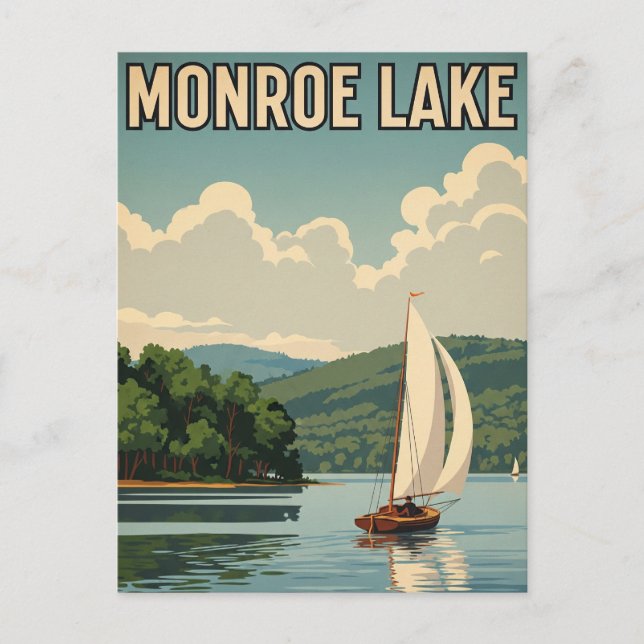 Indiana Monroe Sjö Travel Vykort (Framsida)