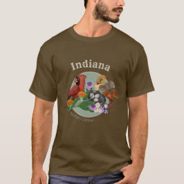 Indiana Northern Kardinals med inhemska växter T Shirt