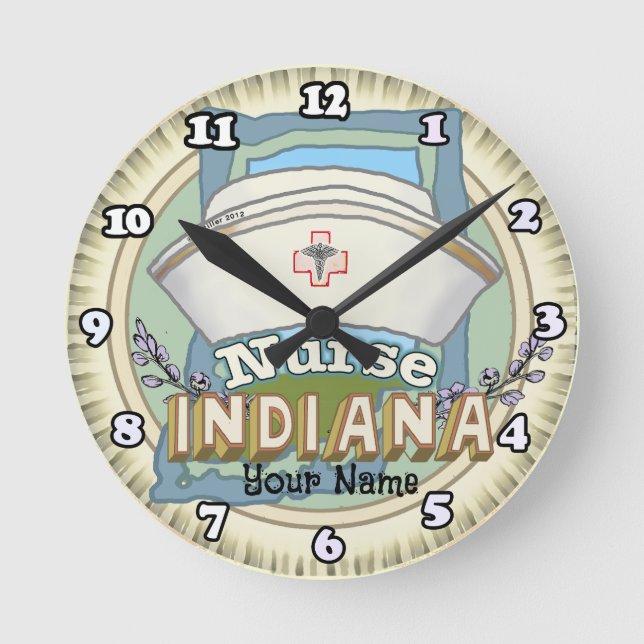 Indiana Nurse Rund Klocka (Framsida)