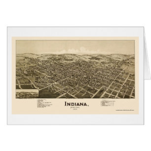 Indiana panorama- karta för PA - 1900 Hälsningskort