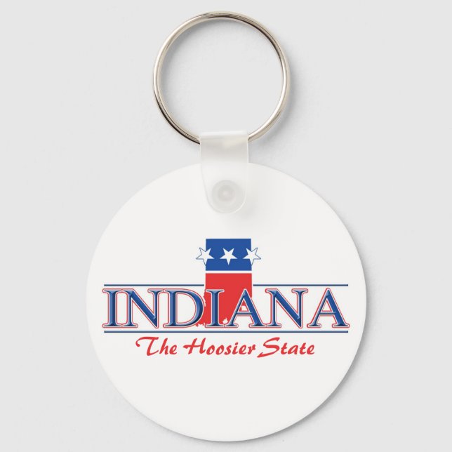 Indiana Patriotic Keychain Nyckelring (Framsida)