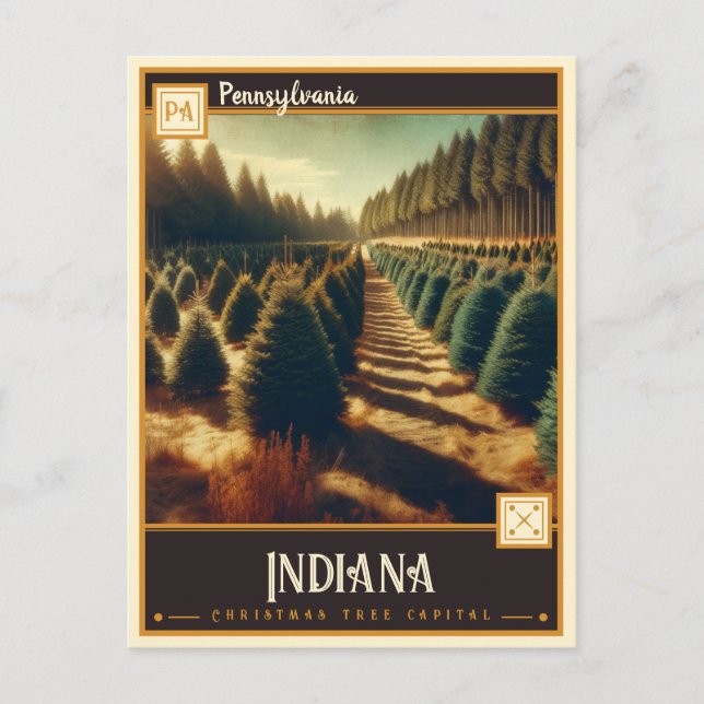 Indiana, Pennsylvania | Årgångsvin Vykort (Framsida)