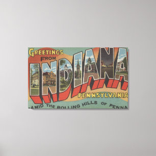 Indiana, Pennsylvania - Stora Brev Scenes Canvastryck