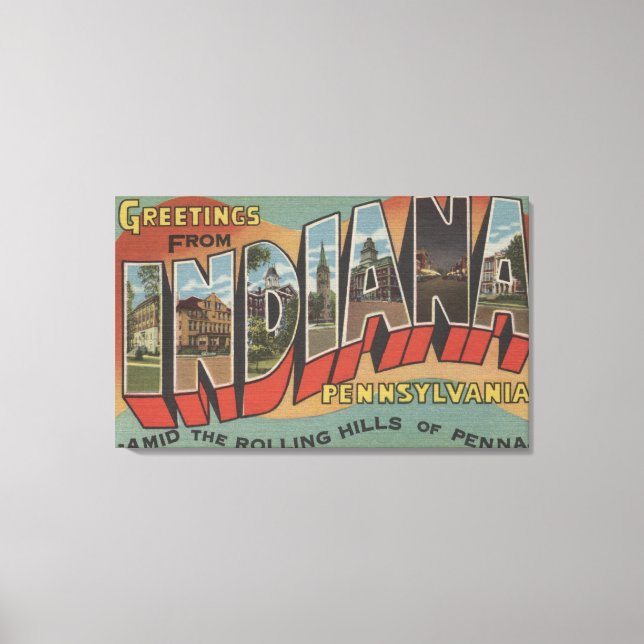 Indiana, Pennsylvania - Stora Brev Scenes Canvastryck (Framsida)