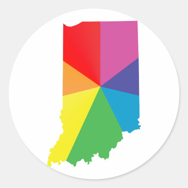 indiana pride. runt klistermärke (Framsida)