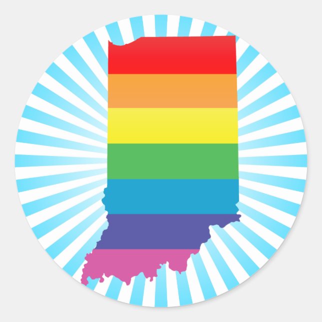 indiana pride. runt klistermärke (Framsida)