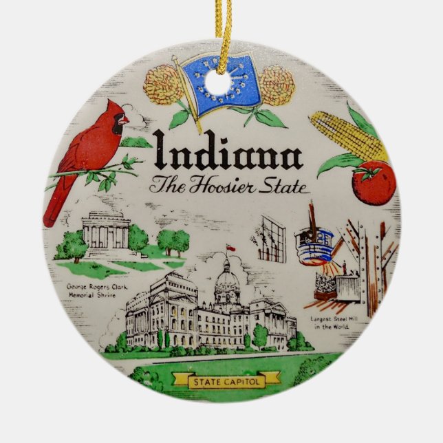 Indiana prydnad julgransprydnad keramik (Framsidan)