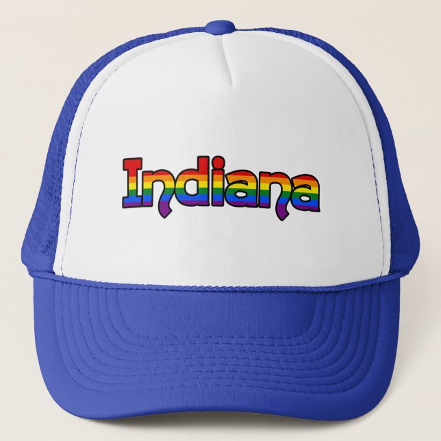 Indiana Rainbow text Hat Keps (Framsida)