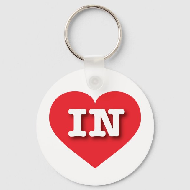 Indiana Red Heart - I kärlek IN Nyckelring (Framsida)