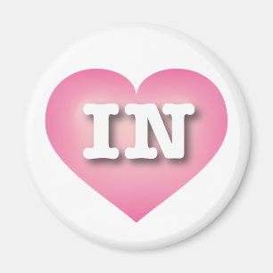 Indiana Rosa Fade Heart - I kärlek IN Magnet