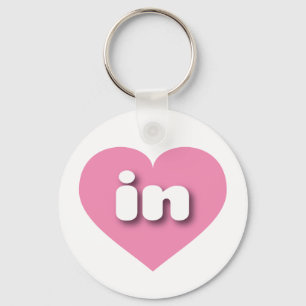 Indiana rosa hjärta - i nyckelring