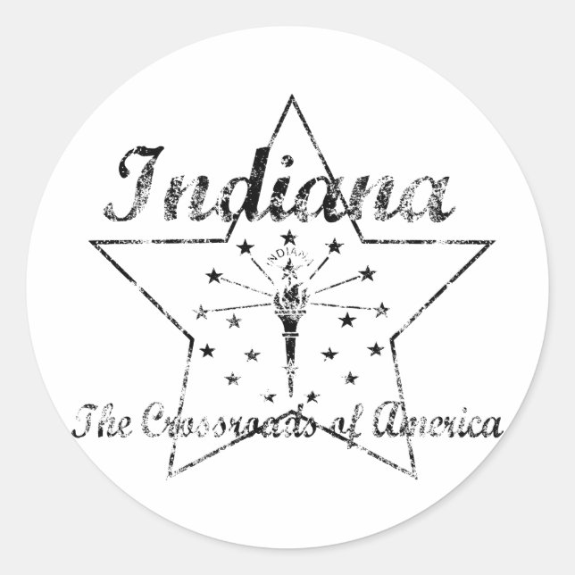 Indiana Runt Klistermärke (Framsida)