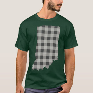 Indiana-rutigt mönster i grått t shirt