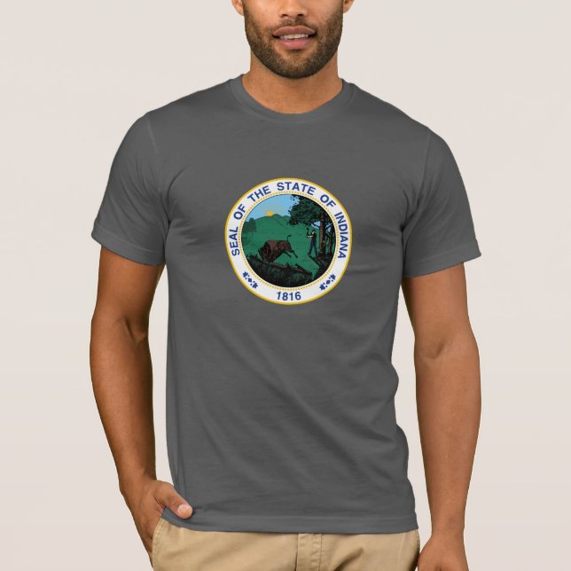 Indiana-säl, amerikansk statssäl tee shirt (Framsida)
