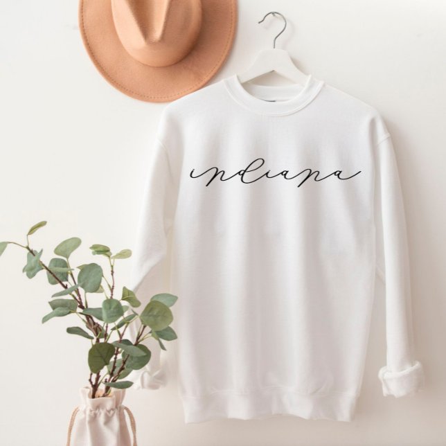 Indiana Script State Women's Sweatshirt T Shirt (Skapare uppladdad)