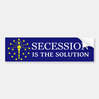 Indiana Secession Bumper Sticker Bildekal