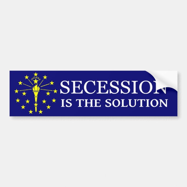Indiana Secession Bumper Sticker Bildekal (Framsidan)