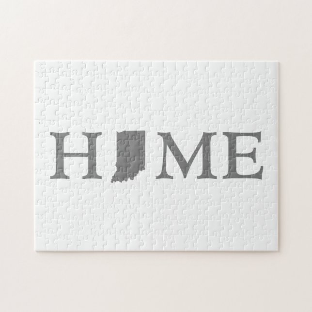 Indiana Shaped Brev Indianan Home Hoosier Pussel (Horisontell)