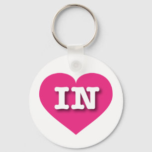 Indiana Shock rosa Heart - I kärlek IN Nyckelring