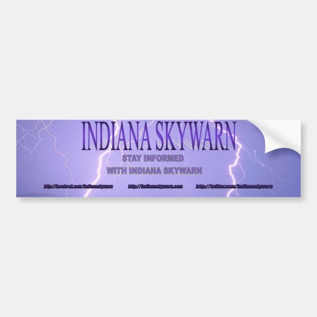 Indiana Skywarn logotypbildekal Bildekal (Framsidan)
