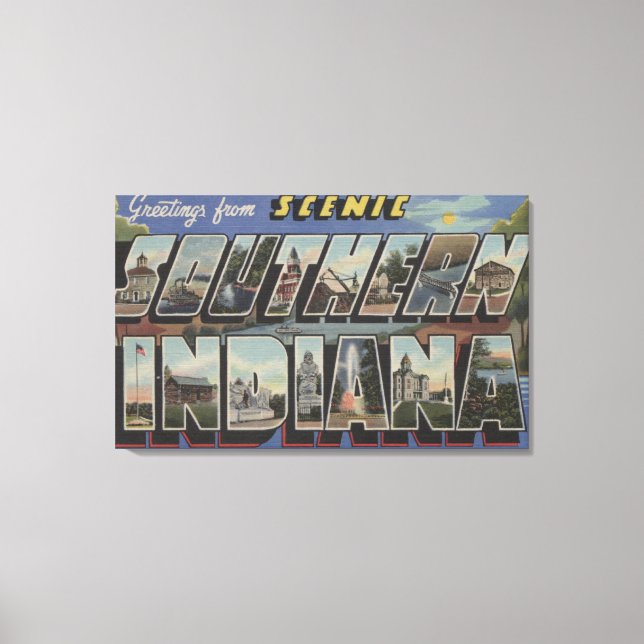 Indiana (södra) - Stora Brev-scenarierna Canvastryck (Framsida)