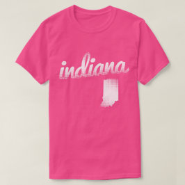 Indiana som är statlig i vit tee shirt
