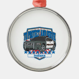 Indiana som skyddar och som tjänar som julgransprydnad keramik