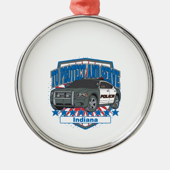 Indiana som skyddar och som tjänar som julgransprydnad keramik (Framsidan)