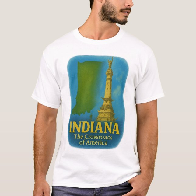 Indiana State Art T-Shirt.. T Shirt (Framsida)