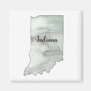 Indiana State Illustration Magnet