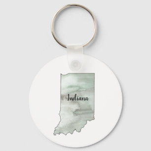 Indiana State Illustration Nyckelring