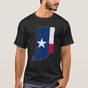 INDIANA STATE KARTA TEXAS TX Flagga Roots Manar Wo T Shirt