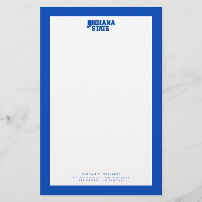 Indiana State Logotyp Brevpapper (Framsida)