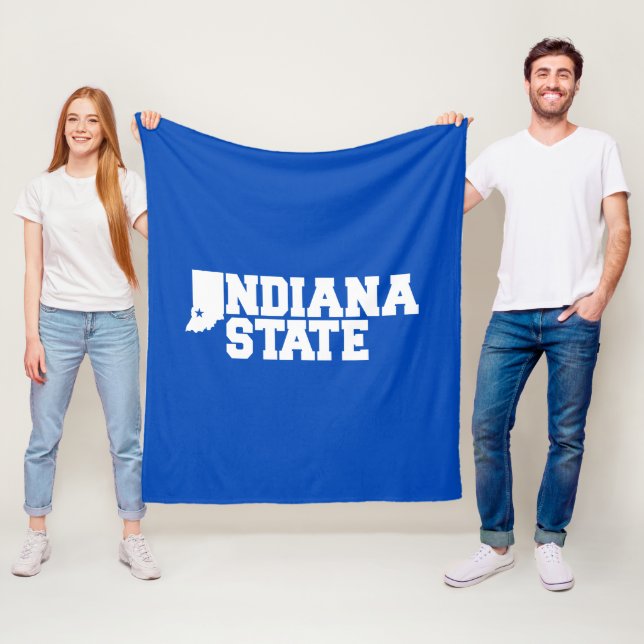 Indiana State Logotyp Fleecefilt (På plats)