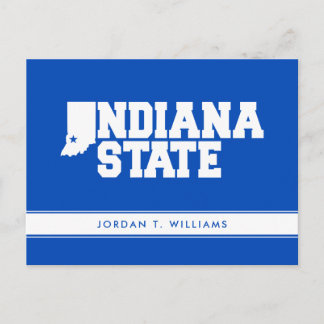 Indiana State Logotyp Inbjudan Vykort