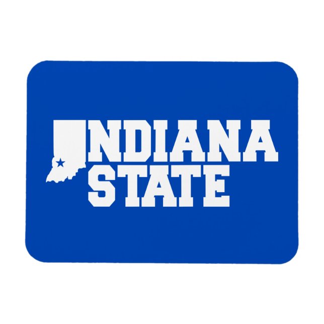 Indiana State Logotyp Magnet (Horisontell)
