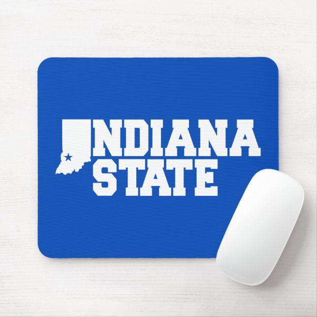 Indiana State Logotyp Musmatta (Med mus)